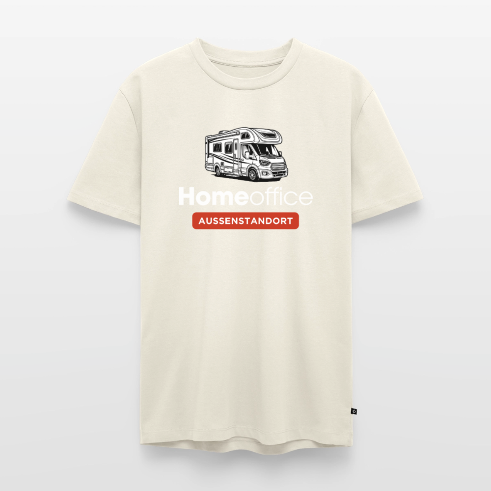 Wohnmobil Homeoffice - Herren Camping T-Shirt - Naturweiß