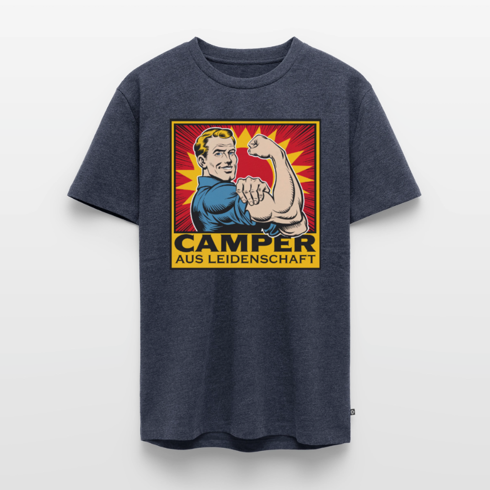 Starke Camper- Herren Camping T-Shirt - Jeansblau