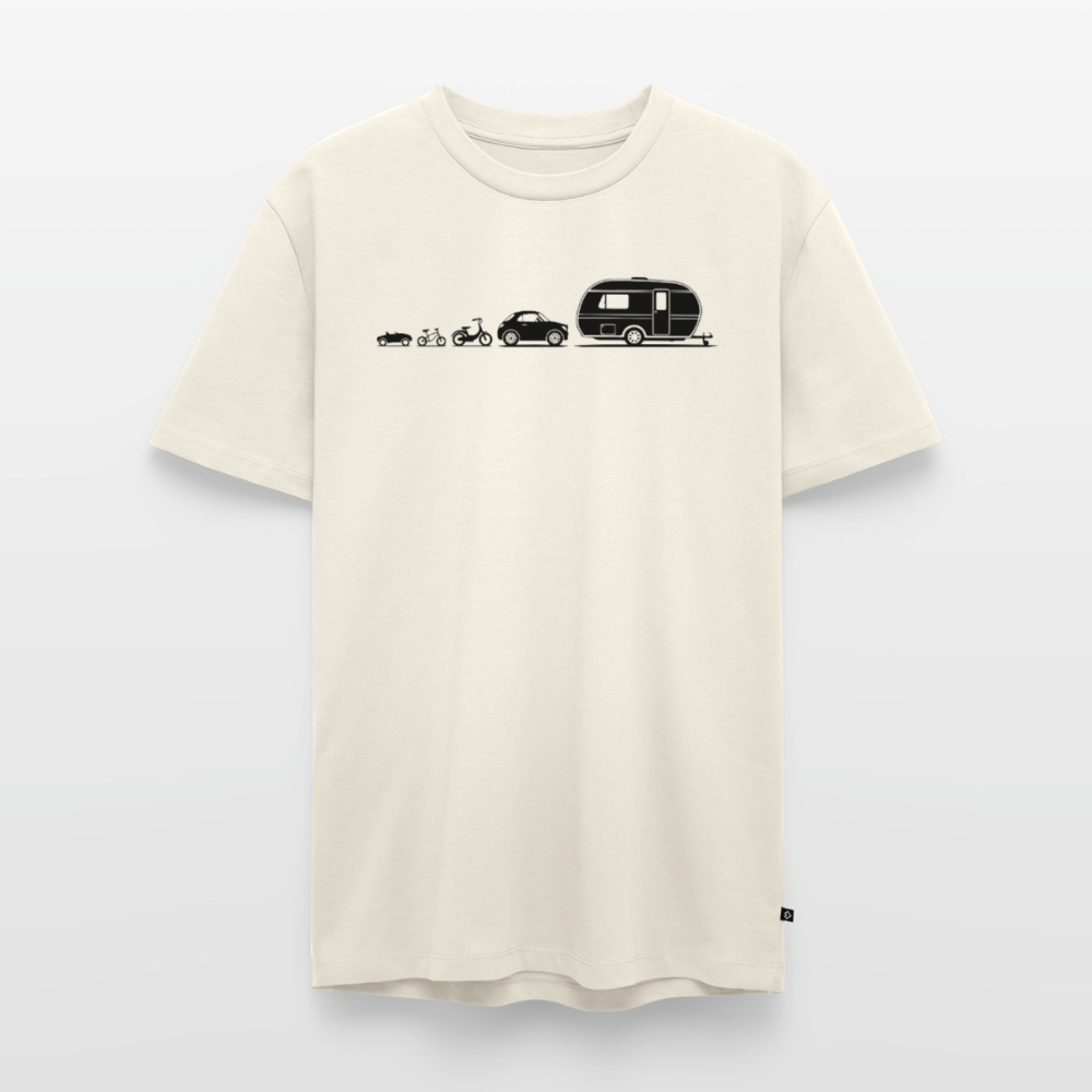 Evolution Wohnwagen - Herren Camping T-Shirt - Naturweiß