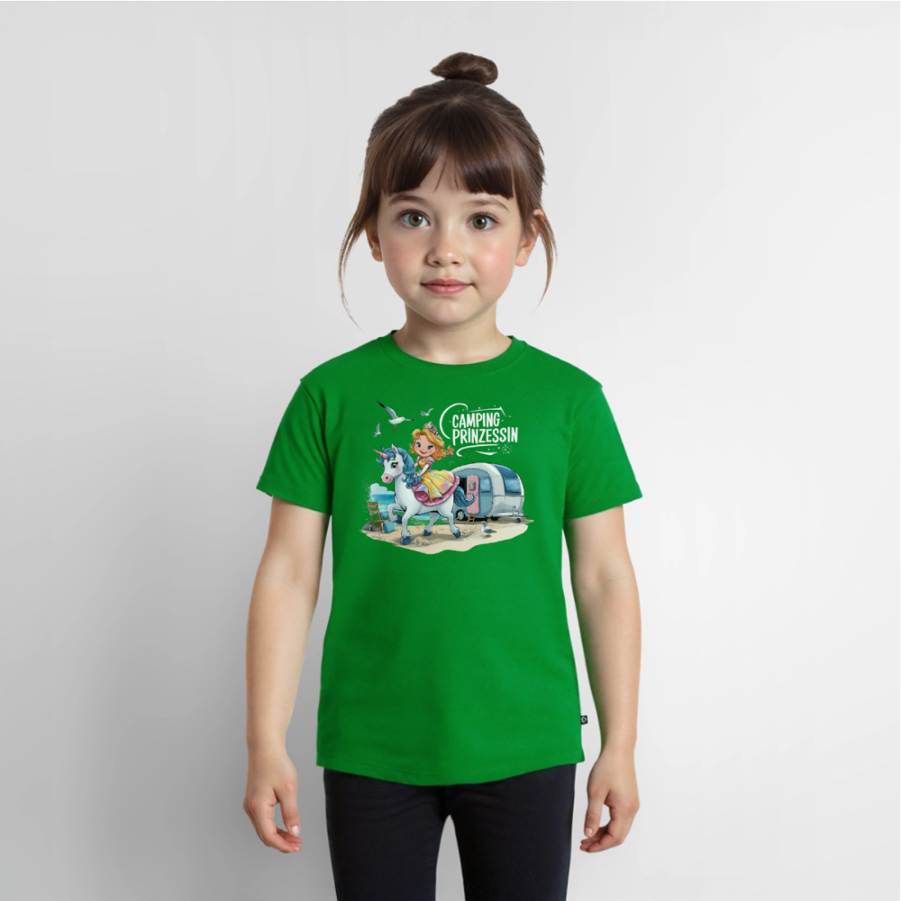 Camping Prinzessin - Kinder Camping T-Shirt - Grün