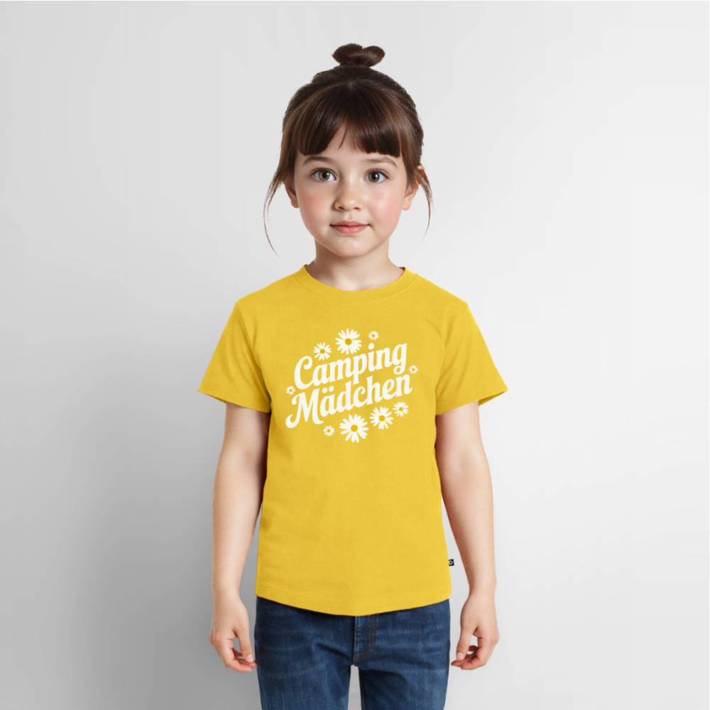 Camping Mädchen - Kinder Camping T-Shirt - Sonnengelb
