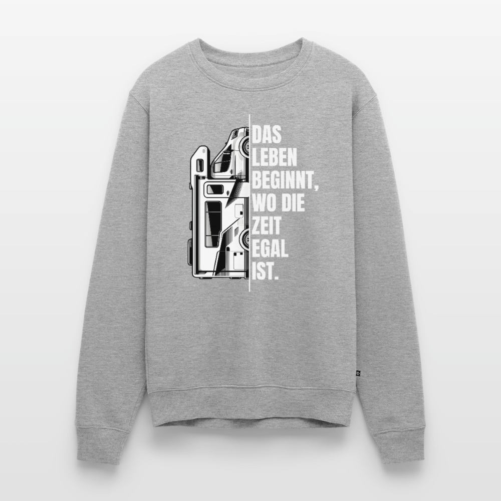 Camping ist Zeitlos - Herren Camping Sweatshirt - Vanlife - Grau meliert