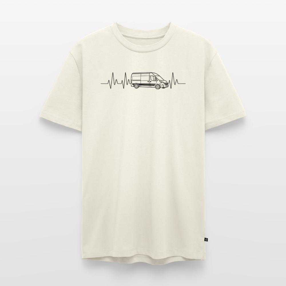 Herzschlag EKG Vanlife - Herren Camping T-Shirt - Naturweiß