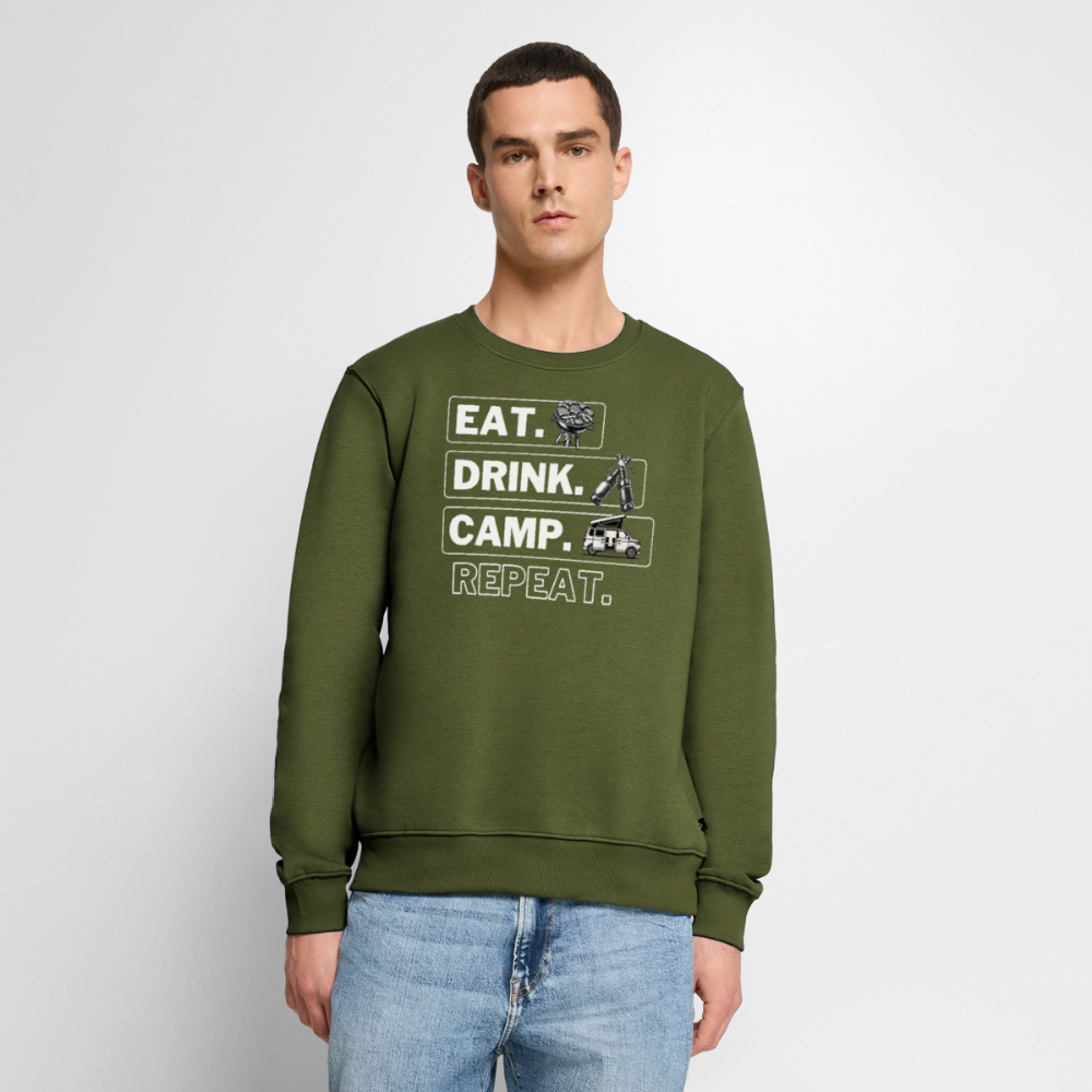 Camping Kreislauf - Herren Camping Sweatshirt - Bulli - Khaki