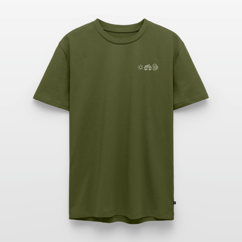 Sonne Bulli Bier - Herren Camping T-Shirt - Khaki