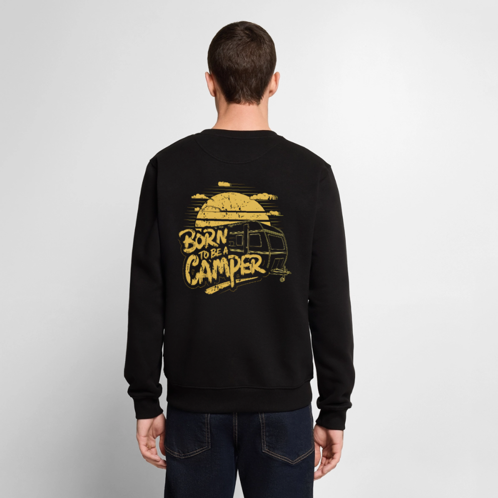 Born to be a Camper - Männer Camping Sweatshirt - Schwarz