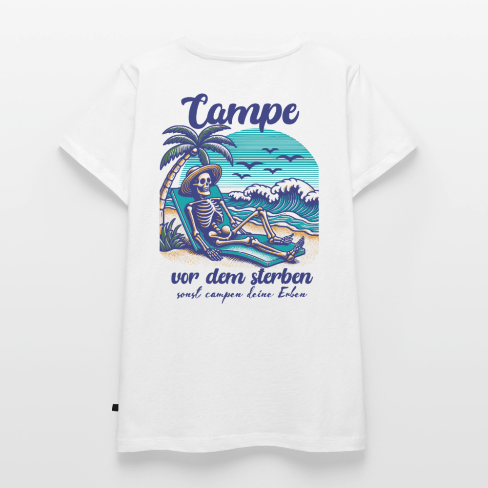Campe Jetzt - Damen Camping T-Shirt - Weiß