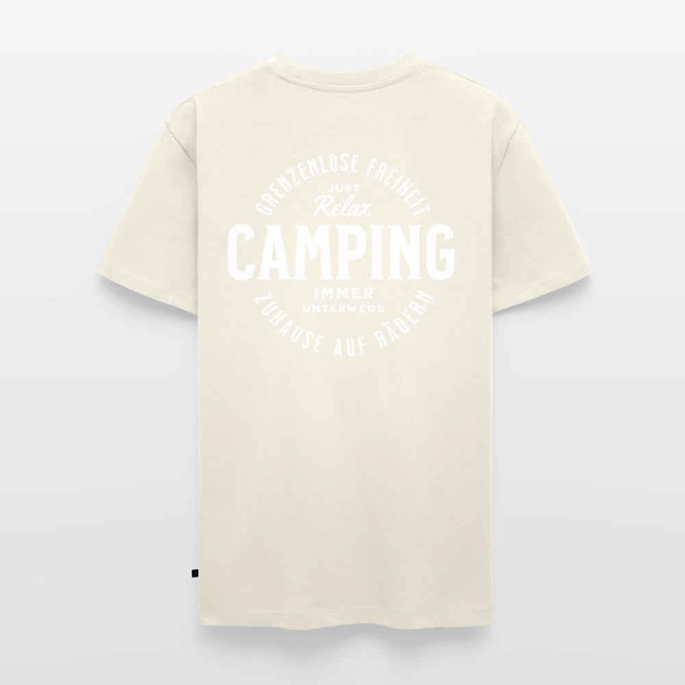 Grenzenlose Freiheit - Herren Camping T-Shirt - Naturweiß