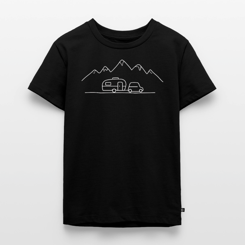 Keep it Simple - Kinder Camping T-Shirt - Schwarz