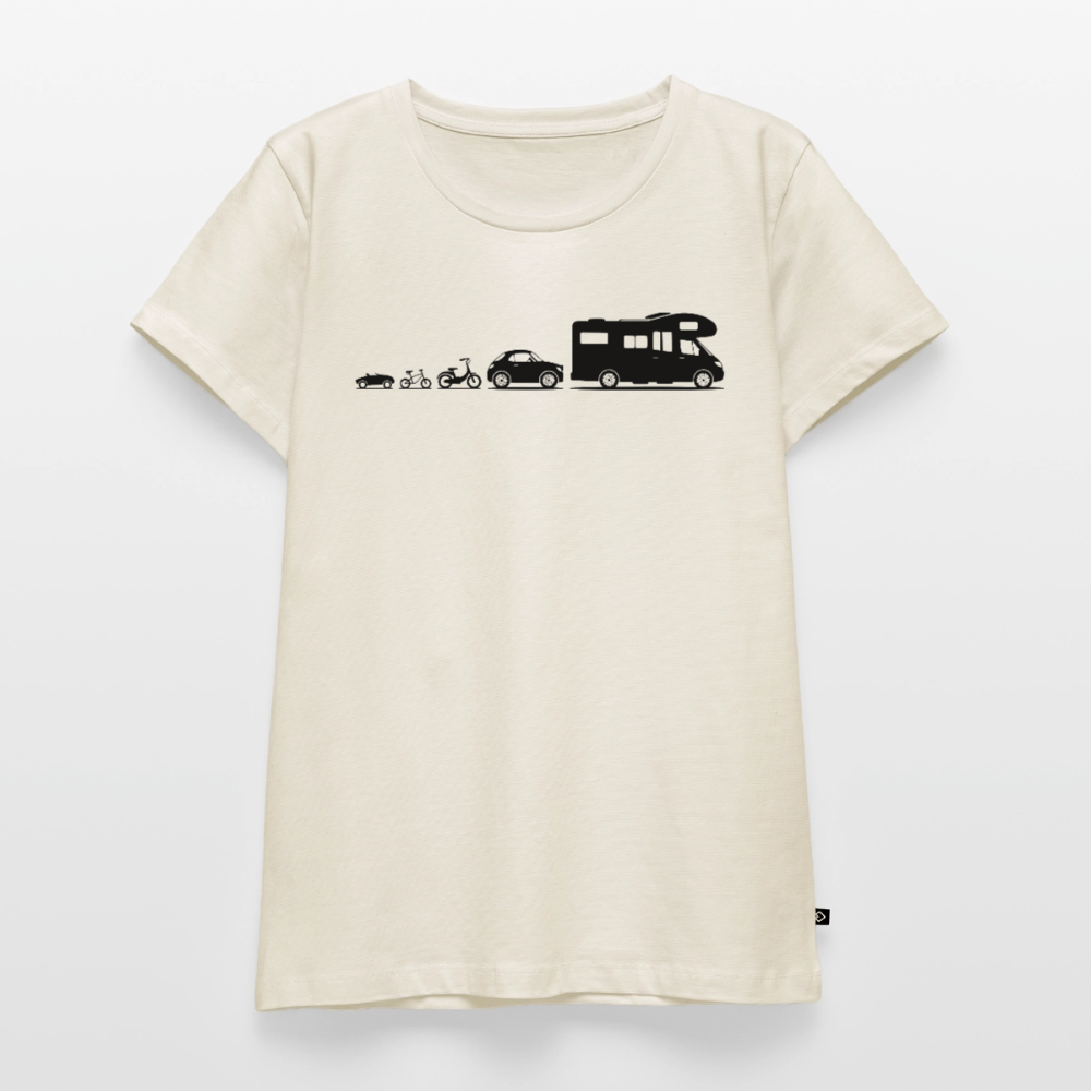 Evolution Wohnmobil - Damen Camping T-Shirt - Naturweiß