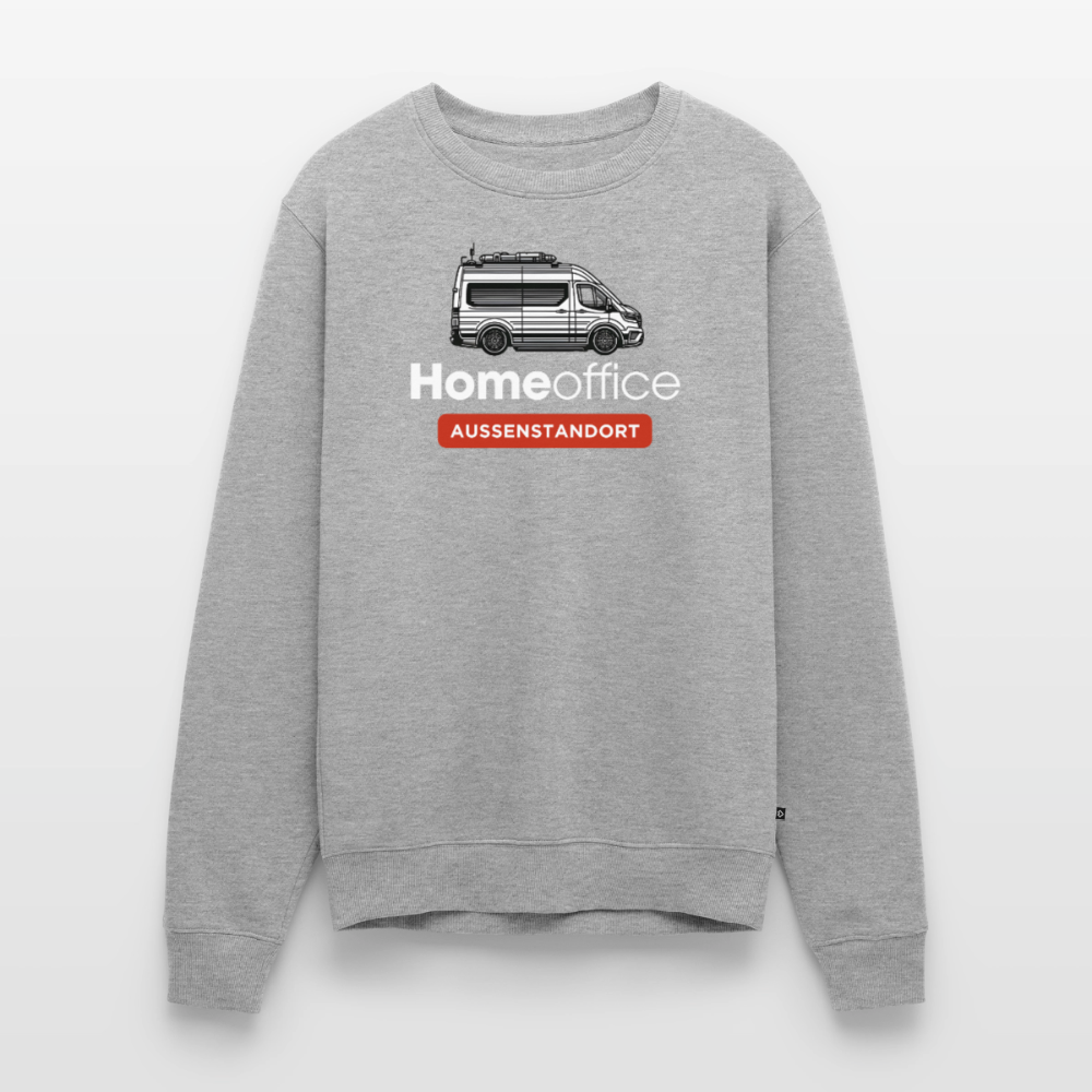 Vanlife Homeoffice - Herren Camping Sweatshirt - Grau meliert