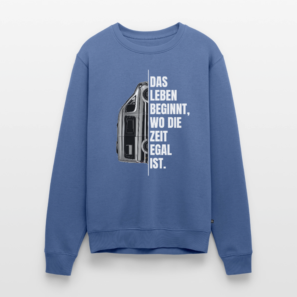 Camping ist Zeitlos - Herren Camping Sweatshirt - Vanlife - Taubenblau