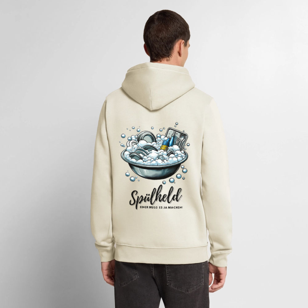Camping Spülheld - Herren Camping Hoodie - Naturweiß