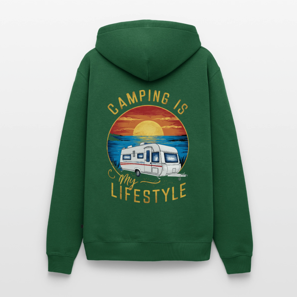 Camping my Lifestyle - Herren Camping Hoodie - Flaschengrün