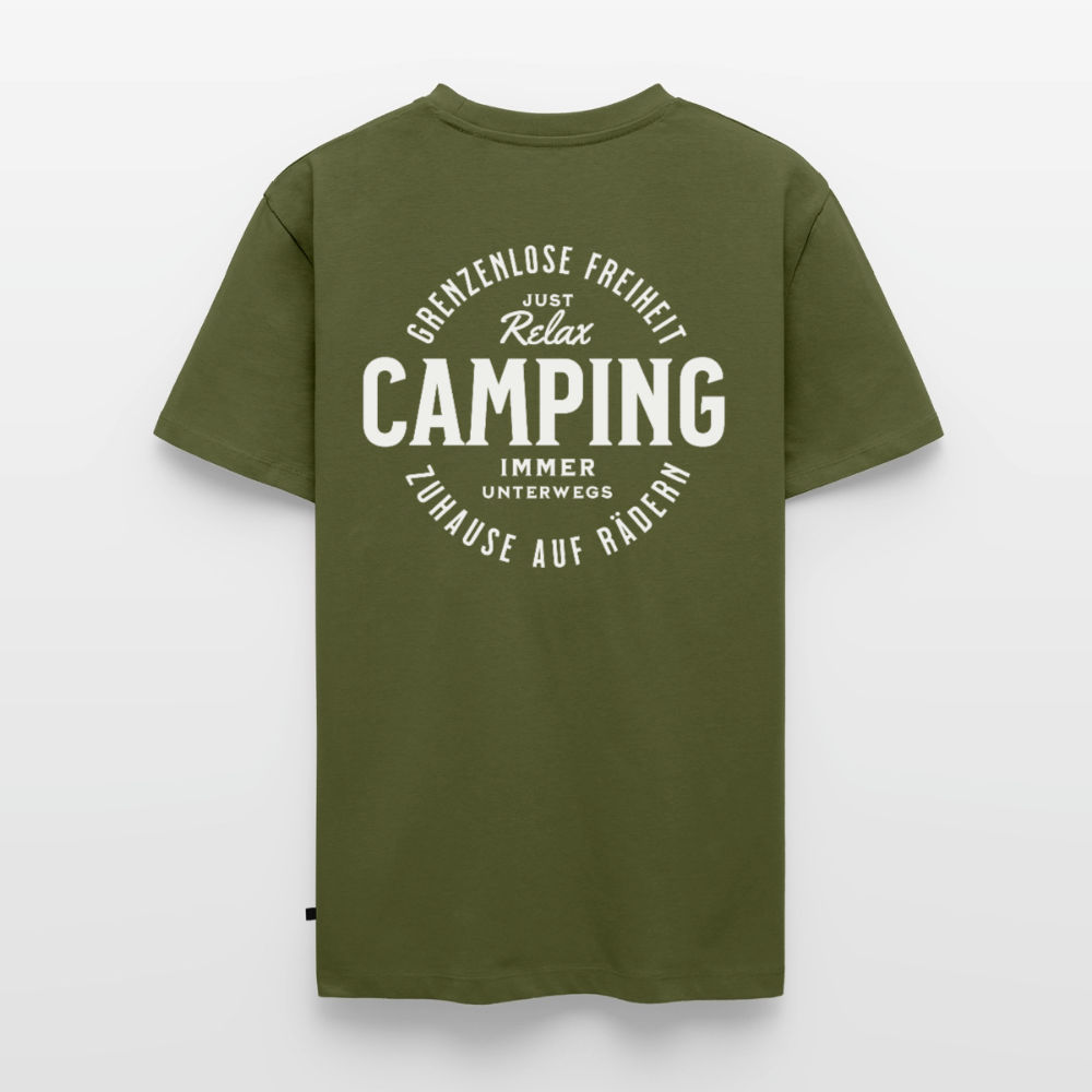 Grenzenlose Freiheit - Herren Camping T-Shirt - Khaki