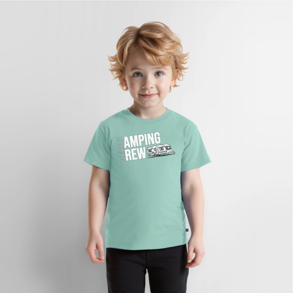Wohnwagen Camping Crew - Kinder Camping T-Shirt - Mint