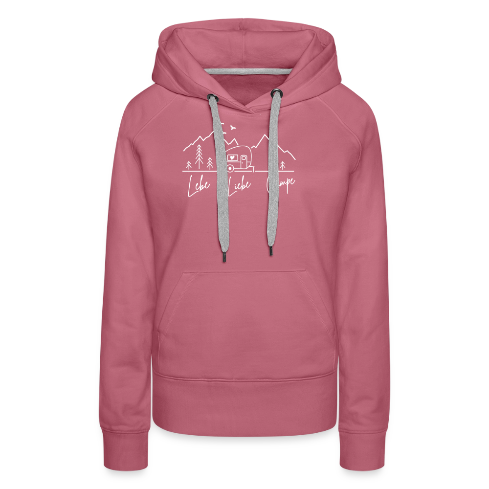 Lebe Liebe Campe - Damen Camping Hoodie - Malve
