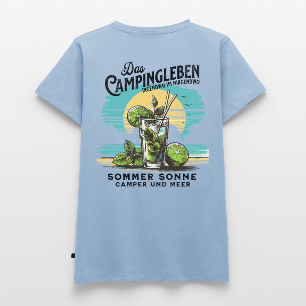 Das Campingleben - Damen Camping T-Shirt - Hellblau