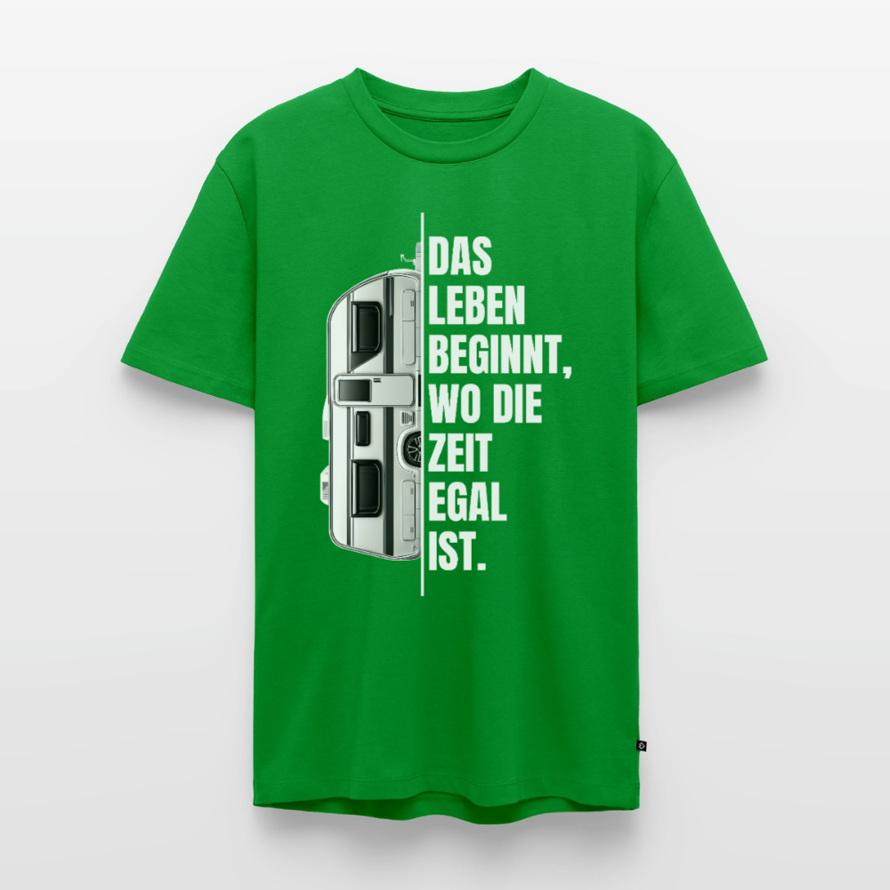 Camping ist Zeitlos - Herren Camping T-Shirt - Wohnwagen - Grün