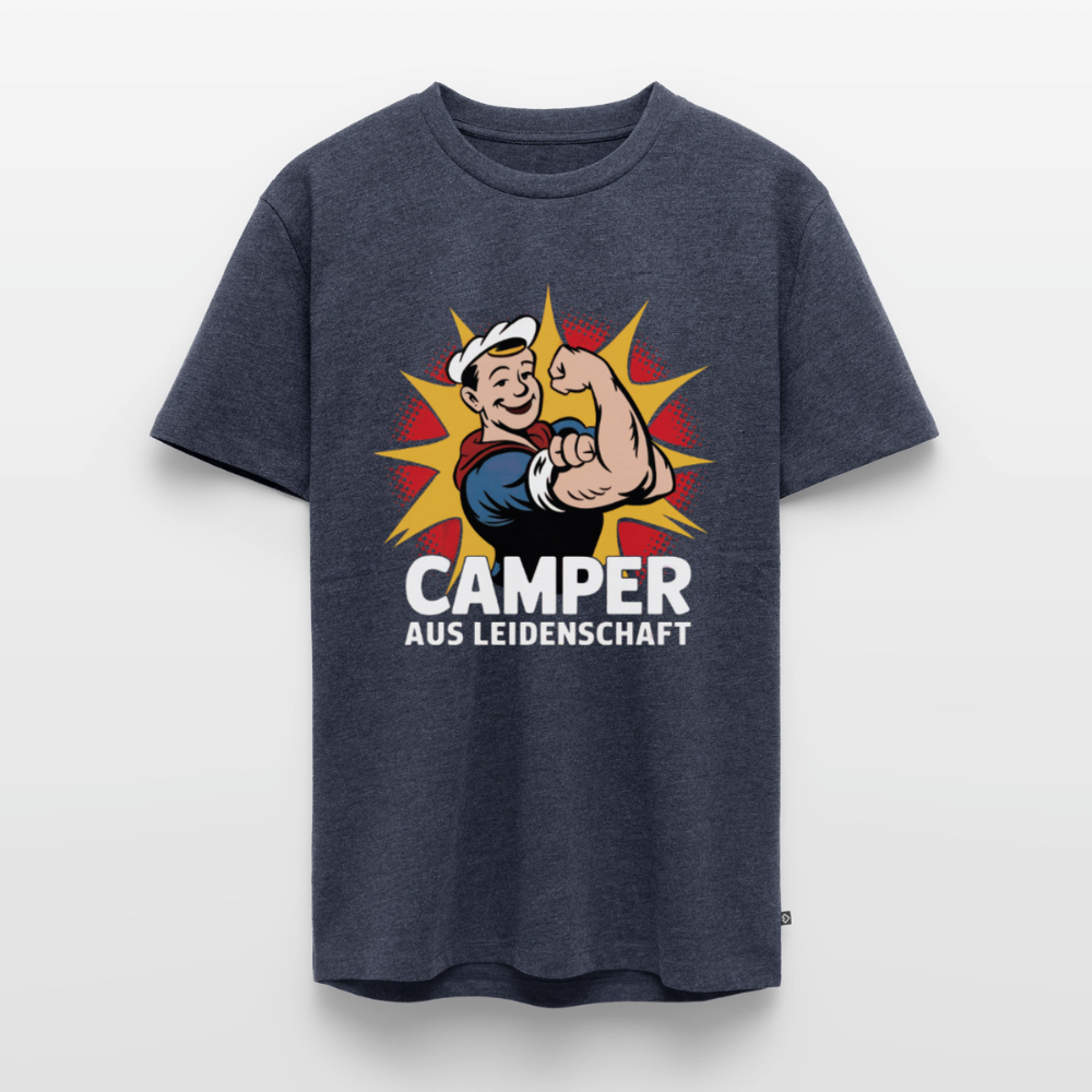 Camper aus Leidenschaft - Herren Camping T-Shirt - Jeansblau