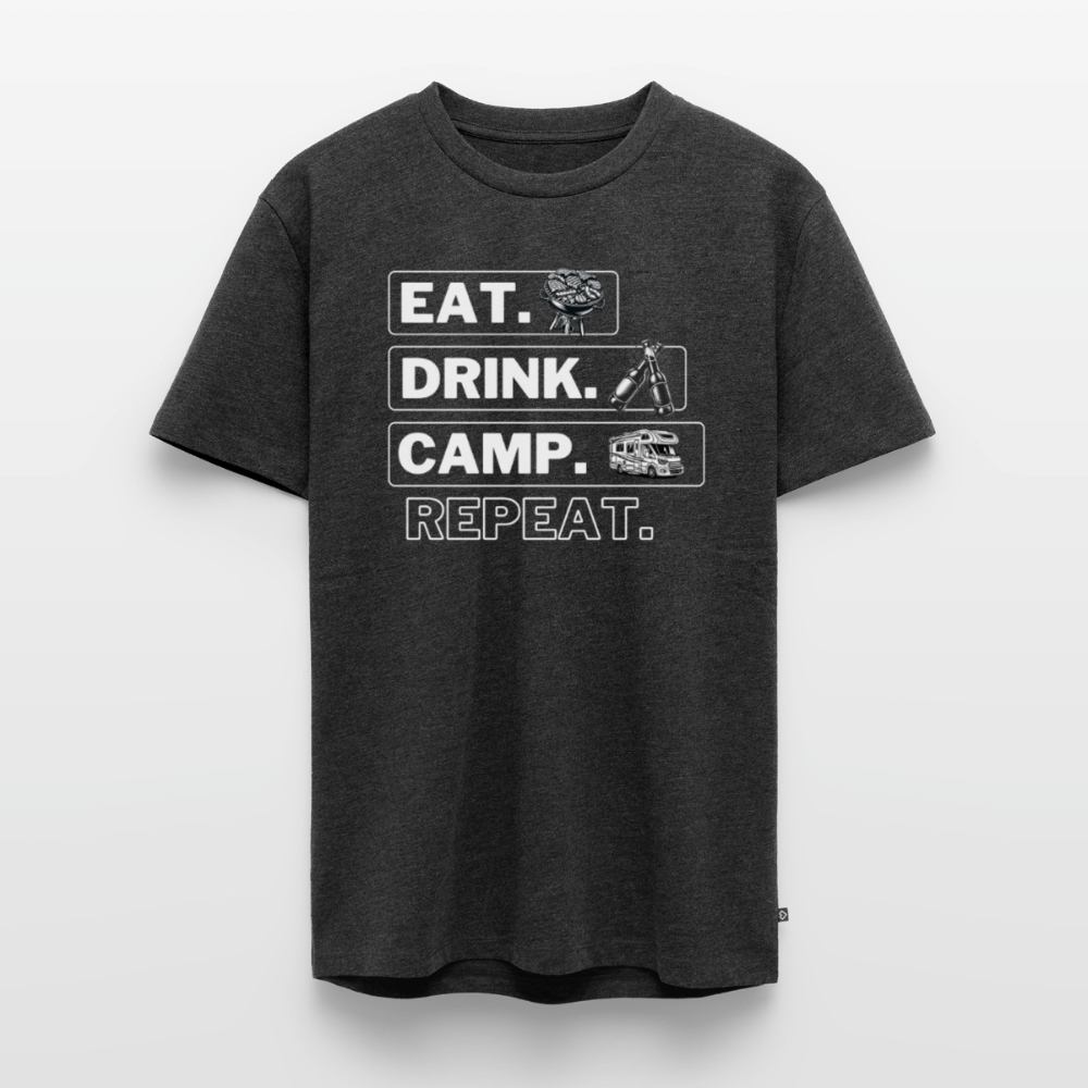 Eat Drink Camp - Herren Camping T-Shirt - Wohnmobil - Anthrazit meliert
