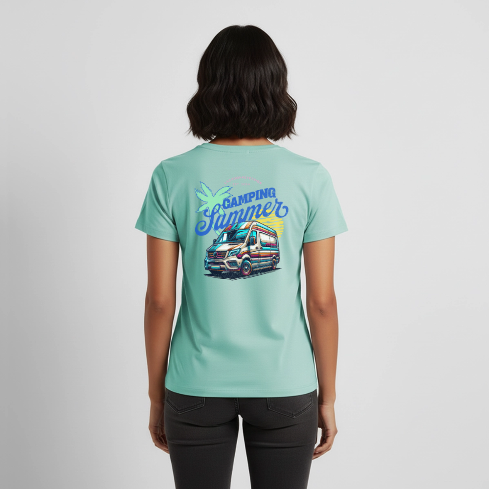 Camping Summer - Damen Camping T-Shirt - Mint