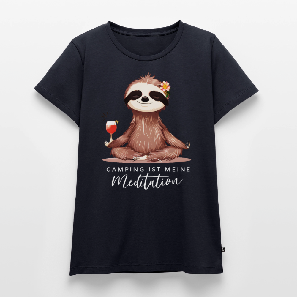 Meditation - Damen Camping T-Shirt - Navy