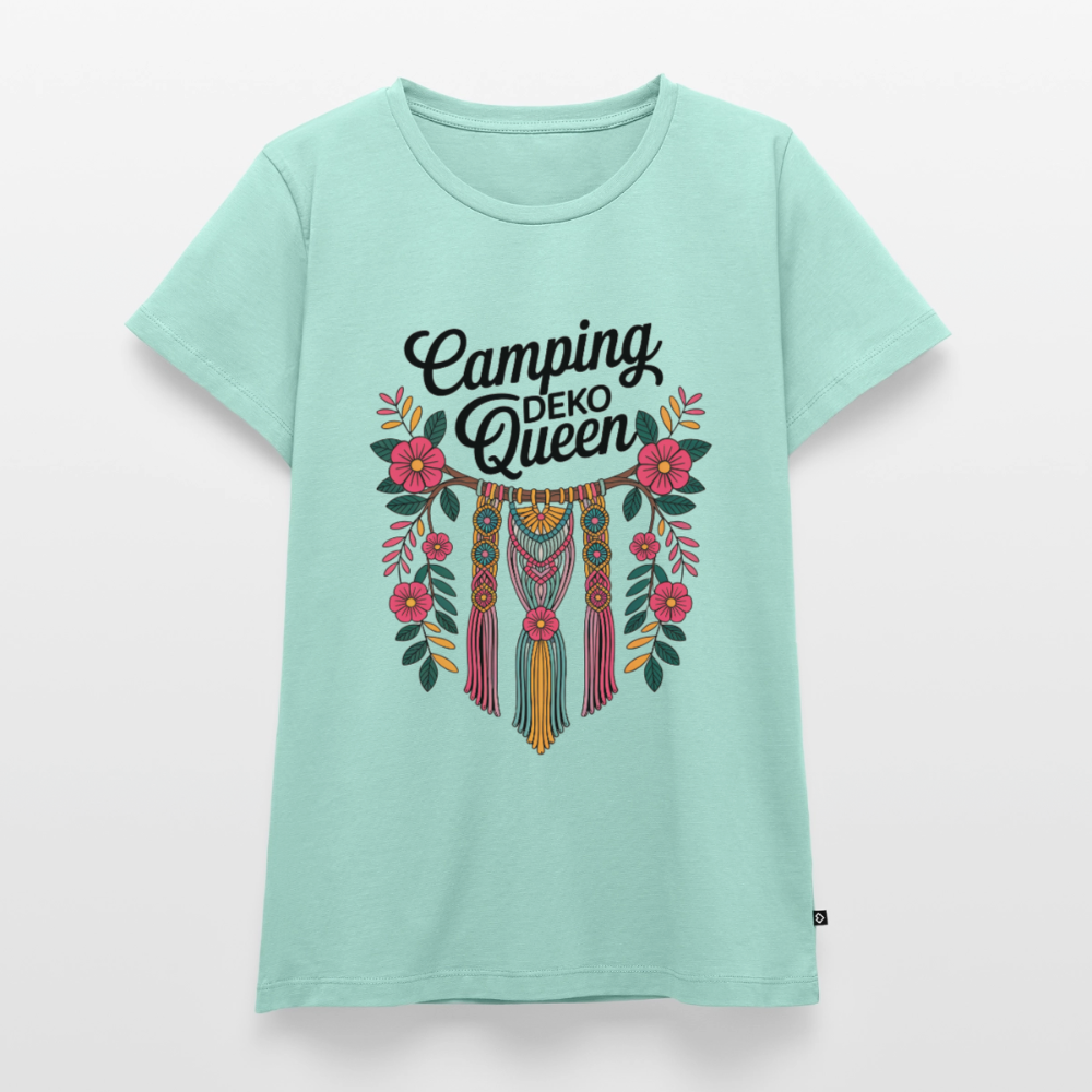 Camping Deko Queen - Damen Camping T-Shirt - Mint