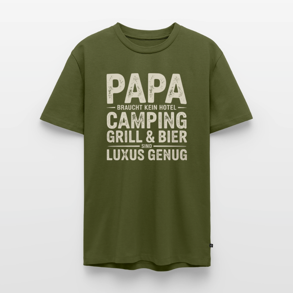 Väter sind Helden - Herren Camping T-Shirt - Khaki
