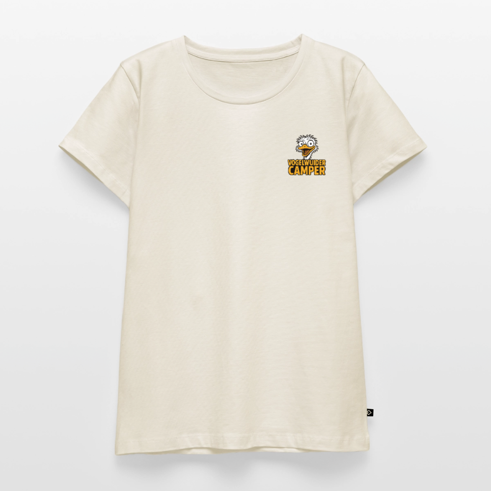 Vogelwuider Camper - Damen Camping T-Shirt - Naturweiß