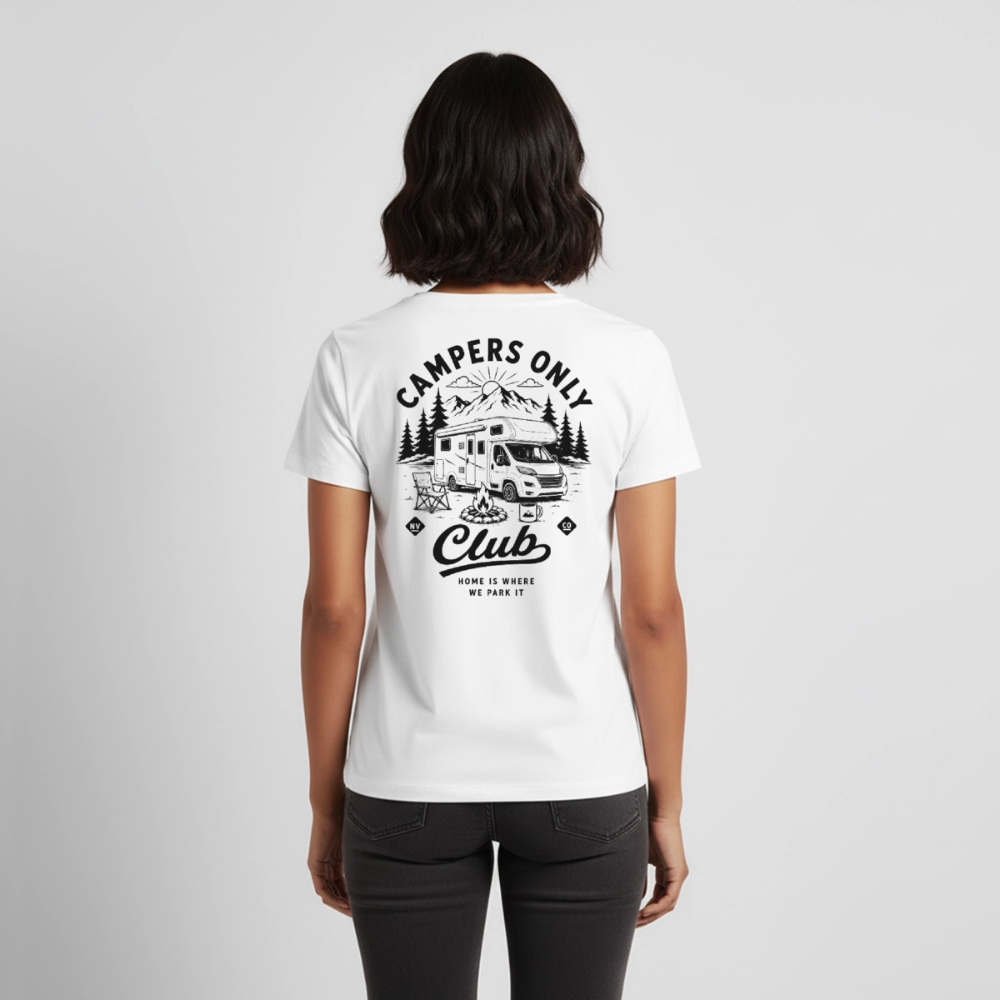 Campers Only Club - Herren Camping T-Shirt - Wohnmobil - Weiß