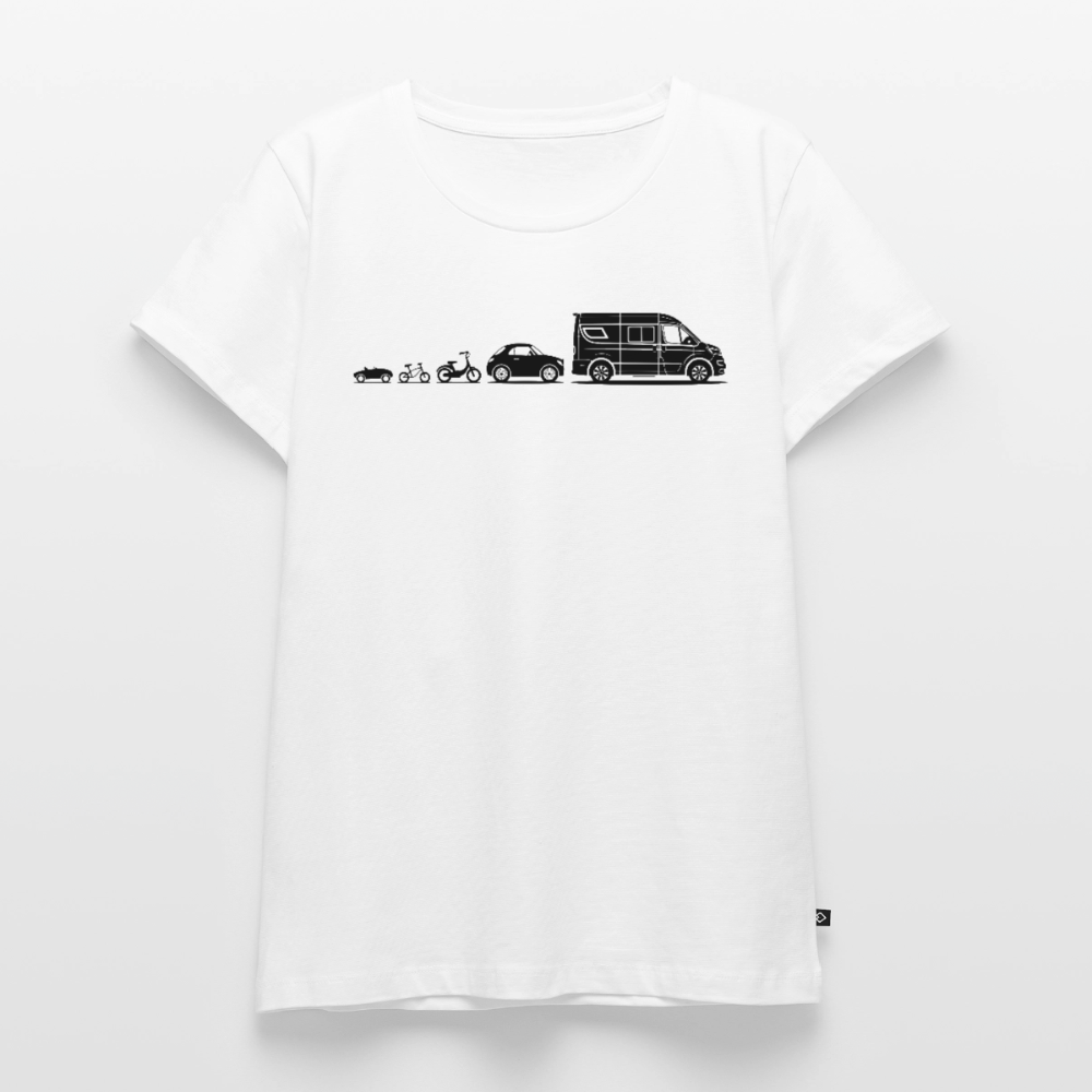 Evolution Vanlife - Damen Camping T-Shirt - Weiß