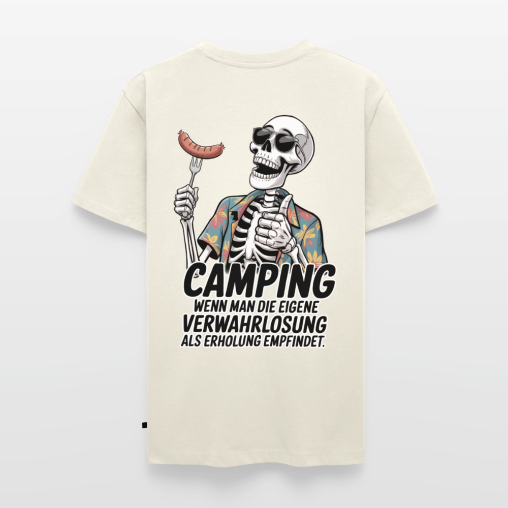 Camping Verwahrlosung - Herren Camping T-Shirt - Naturweiß