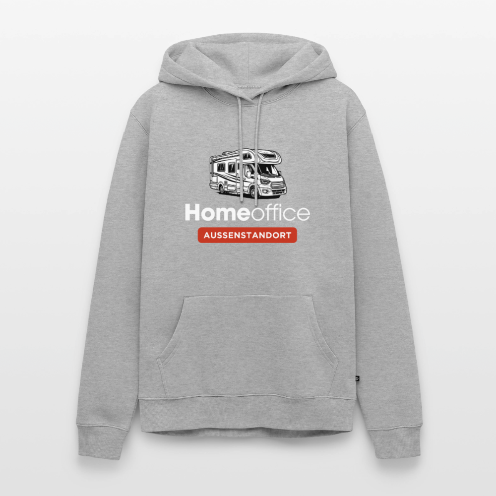 Wohnmobil Homeoffice - Herren Camping Hoodie - Grau meliert