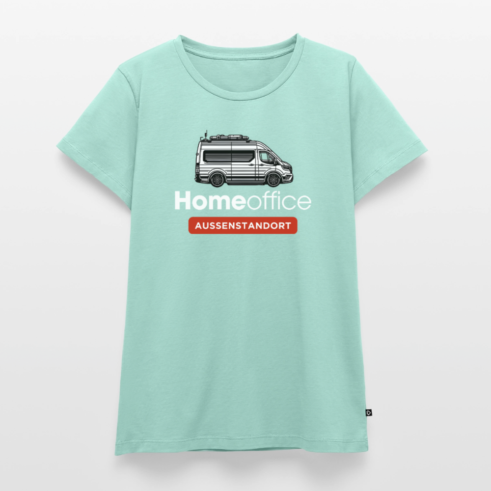 Vanlife Homeoffice - Damen Camping T-Shirt - Mint
