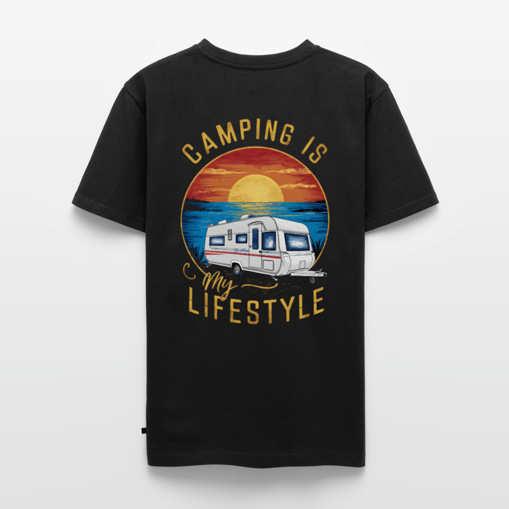 Camping my Lifestyle - Herren Camping T-Shirt - Schwarz