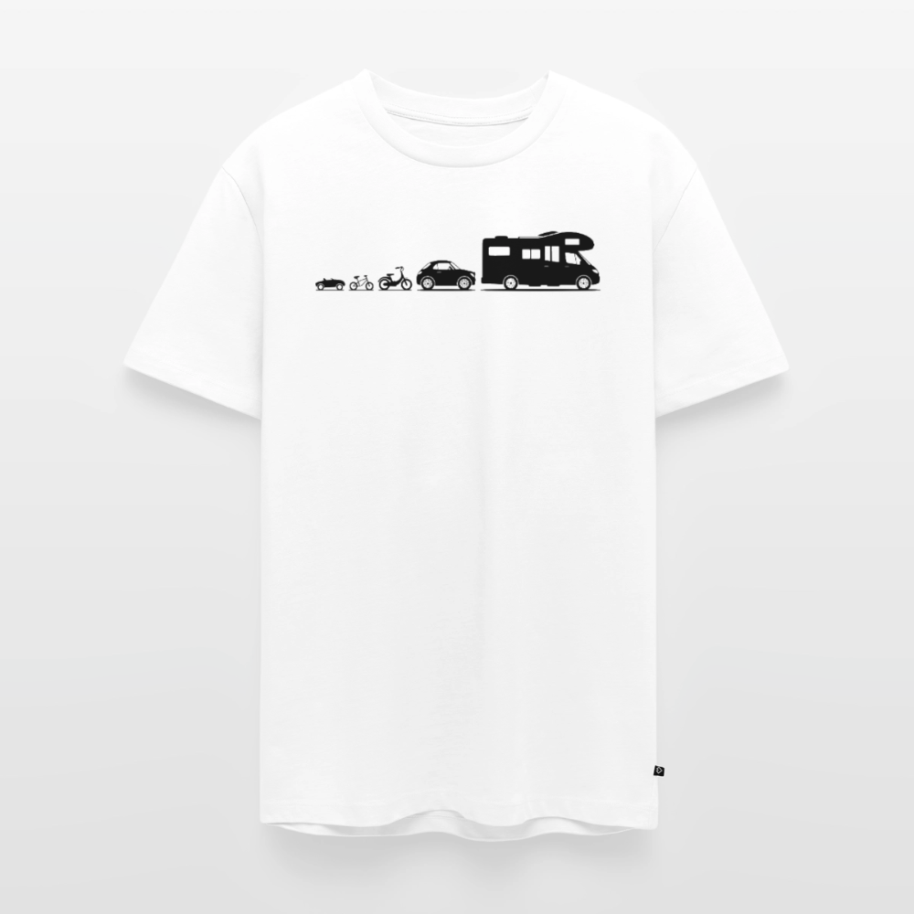 Evolution Wohnmobil - Herren Camping T-Shirt - Weiß