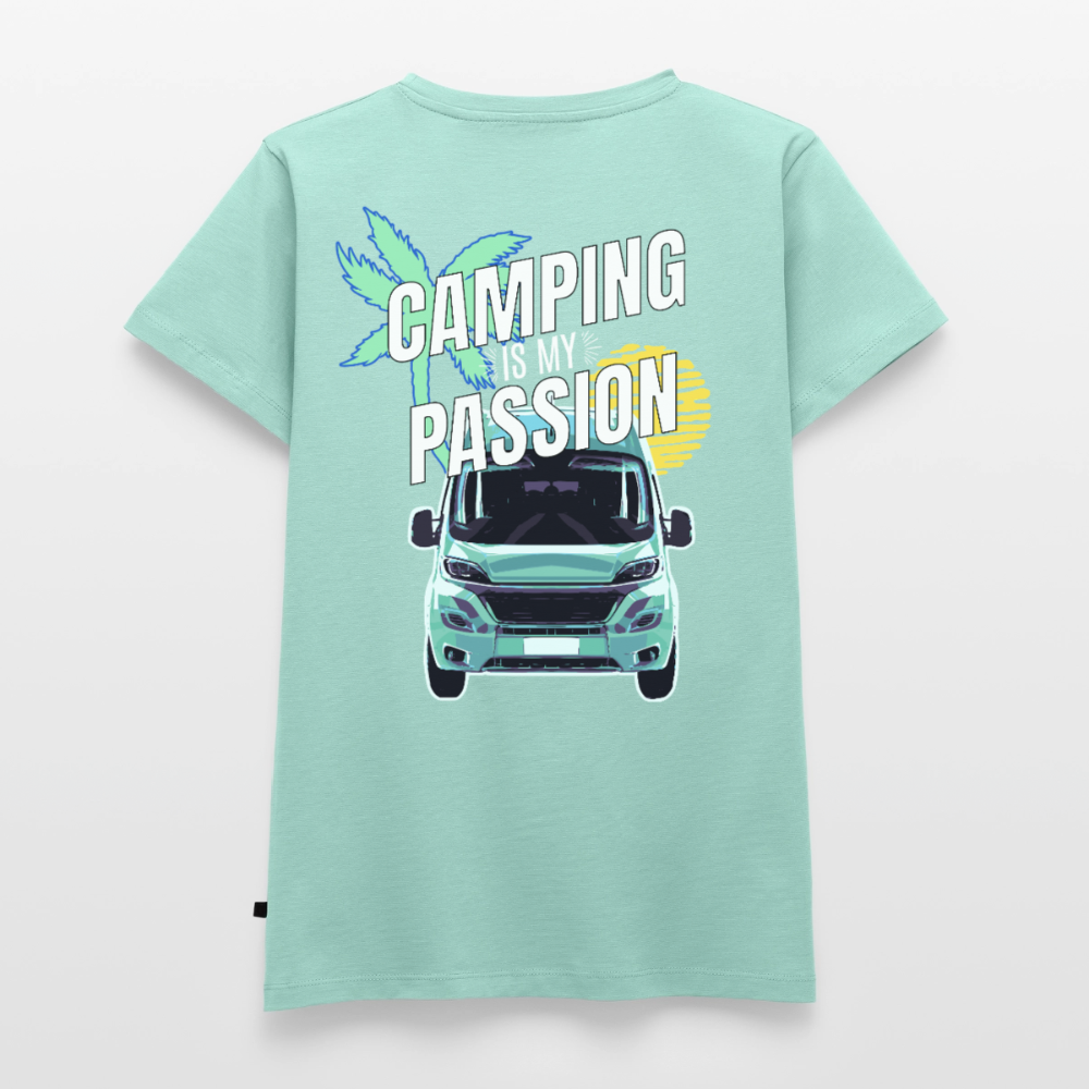 Camping Passion - Damen Camping T-Shirt - Mint