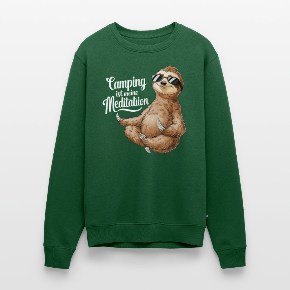 Camping ist Meditation - Herren Camping Sweatshirt - Flaschengrün