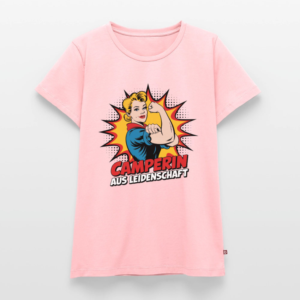 Camperin aus Leidenschaft - Damen Camping T-Shirt - Rosa