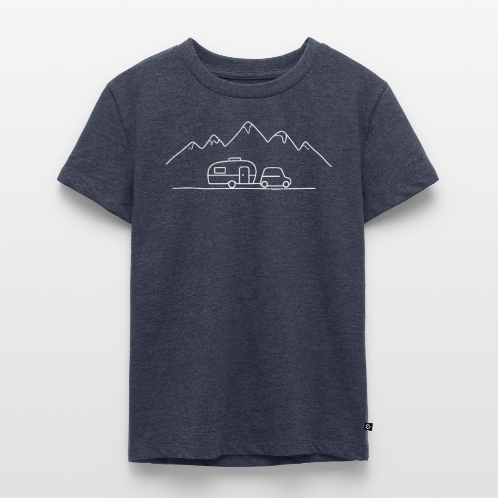 Keep it Simple - Kinder Camping T-Shirt - Jeansblau