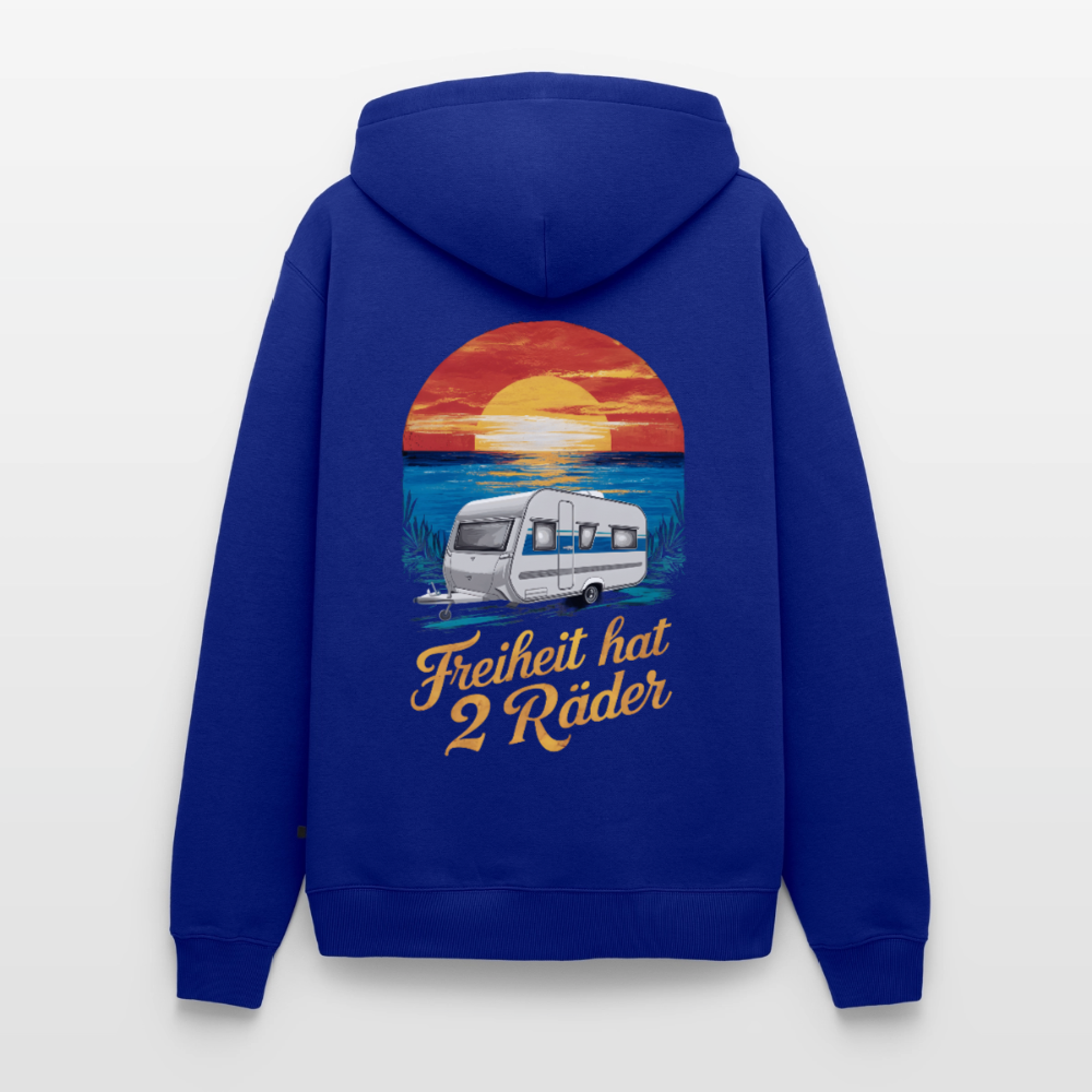 Freiheit hat 2 Räder - Herren Camping Hoodie - Wohnwagen - Royalblau