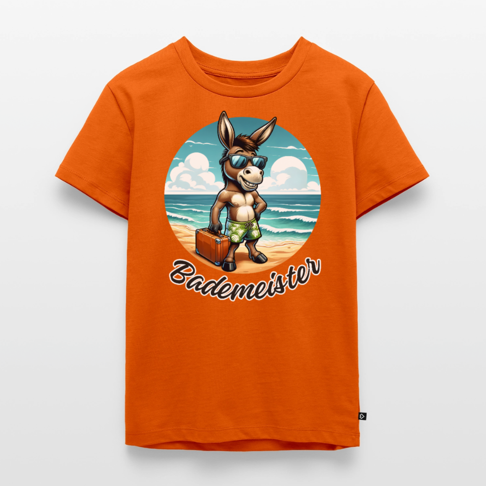 Bademeister - Kinder Camping T-Shirt - Orange