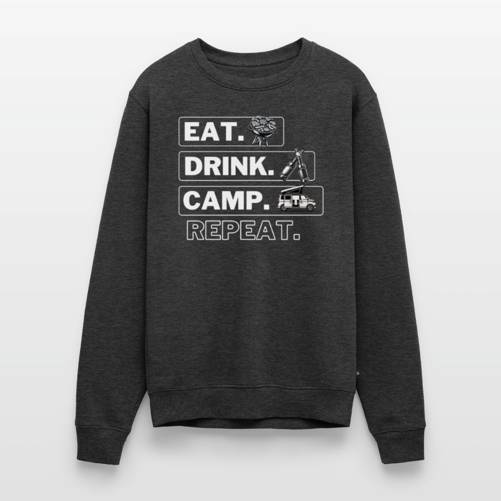 Camping Kreislauf - Herren Camping Sweatshirt - Bulli - Anthrazit meliert