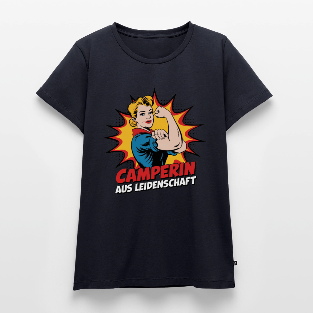 Camperin aus Leidenschaft - Damen Camping T-Shirt - Navy