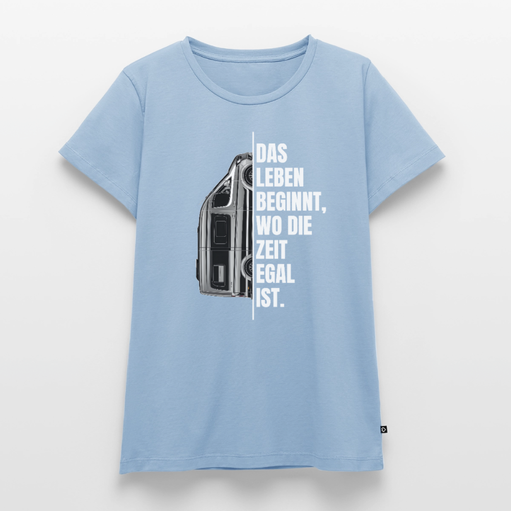Camping ist Zeitlos - Damen Camping T-Shirt - Vanlife - Hellblau