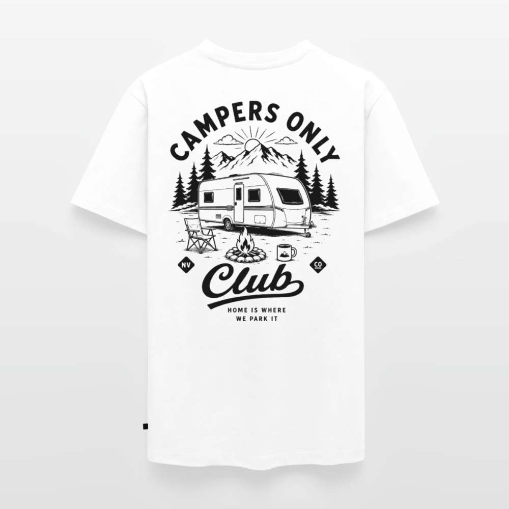 Campers Only Club - Herren Camping T-Shirt - Wohnwagen - Weiß