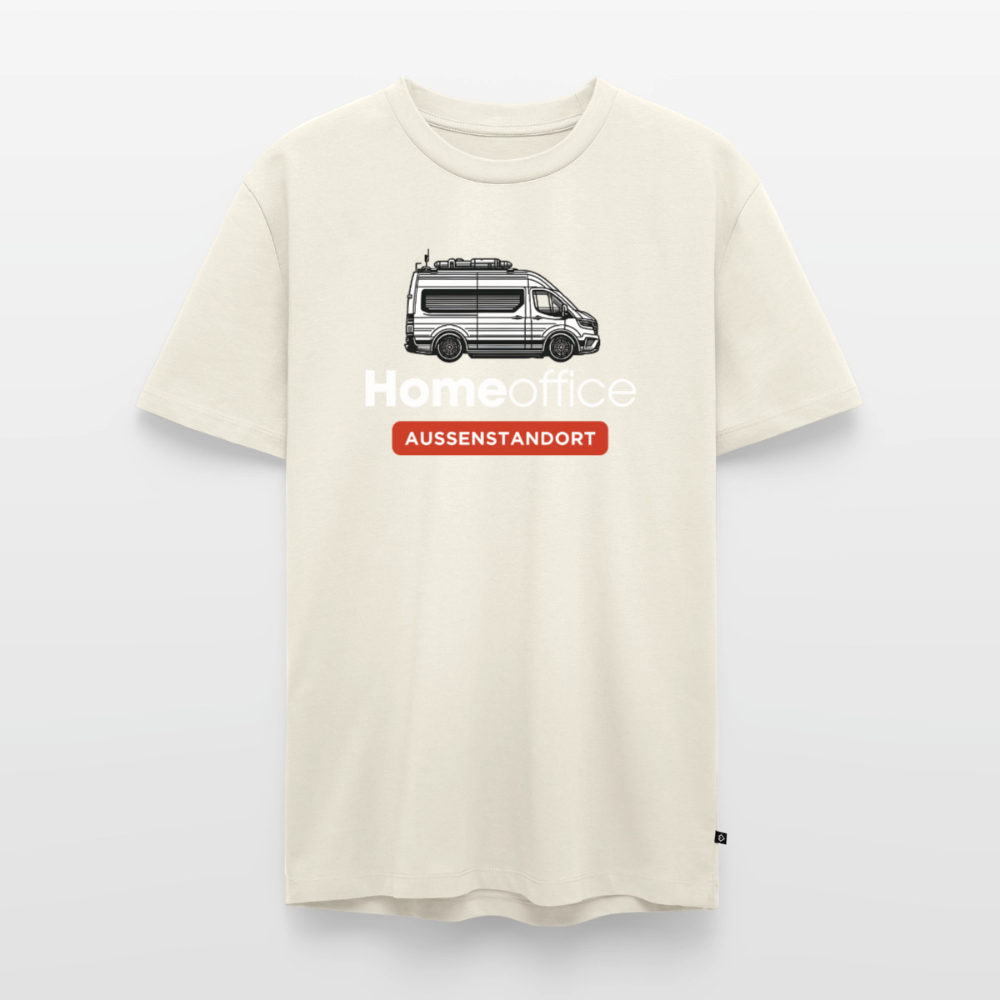 Vanlife Homeoffice - Herren Camping T-Shirt - Naturweiß