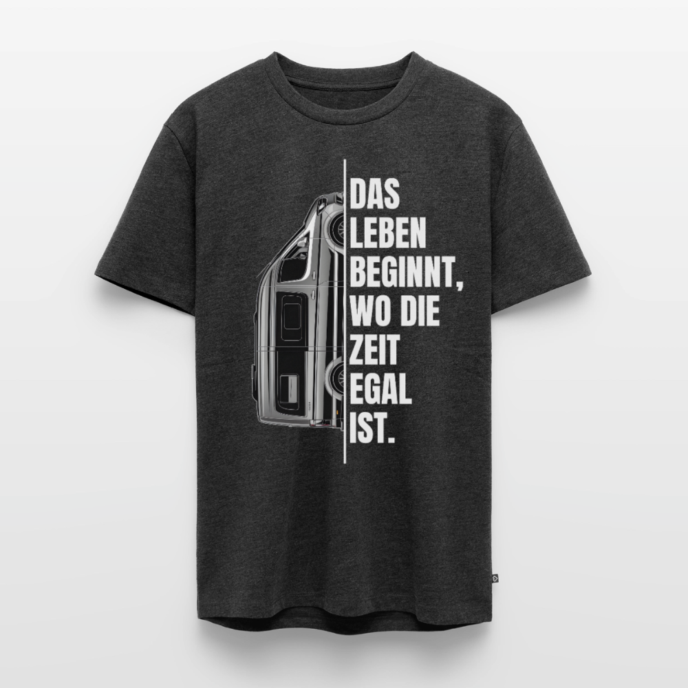 Camping ist Zeitlos - Herren Camping T-Shirt - Vanlife - Anthrazit meliert