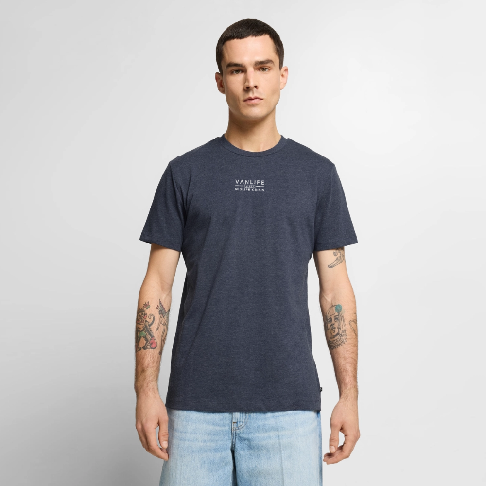 Vanlife statt Midlife Crisis - Herren Camping T-Shirt - Jeansblau